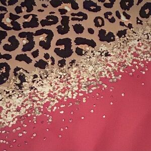 Leopard glitter pink sweatshirt